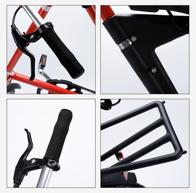 Kcolic Ultraleichtes Mini Faltrad, 16-Zoll Fahrrad, Tragbares Outdoor U Bahn Transportfahrzeug, Faltbares Fahrrad Für Männer Und Frauen B,16inch