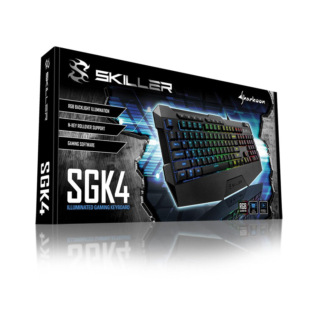 Sharkoon Skiller SGK4 Gaming Keyboard RGB, N-Key-Rollover, (Deutsches Tastaturlayout), schwarz
