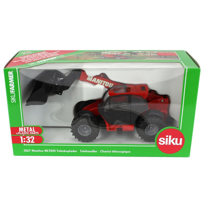 siku 3067, Manitou Teleskoplader, 1:32, Metall/Kunststoff, Rot, Beweglicher Ladearm