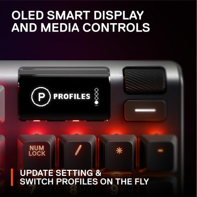 SteelSeries Apex 7 - Mechanische Gaming-Tastatur – OLED Smart Display – Rot Schalter – Deutsches (QWERTZ) Layout - Standard