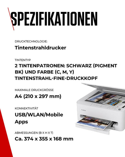 Canon PIXMA TS4150I -WLAN-Multifunktionsdrucker mit Papierkassette und Frontbedienung & Duplexdruck | Kabelloses Drucken vom Smartphone leicht gemacht PIXMA Print Plan kompatibel