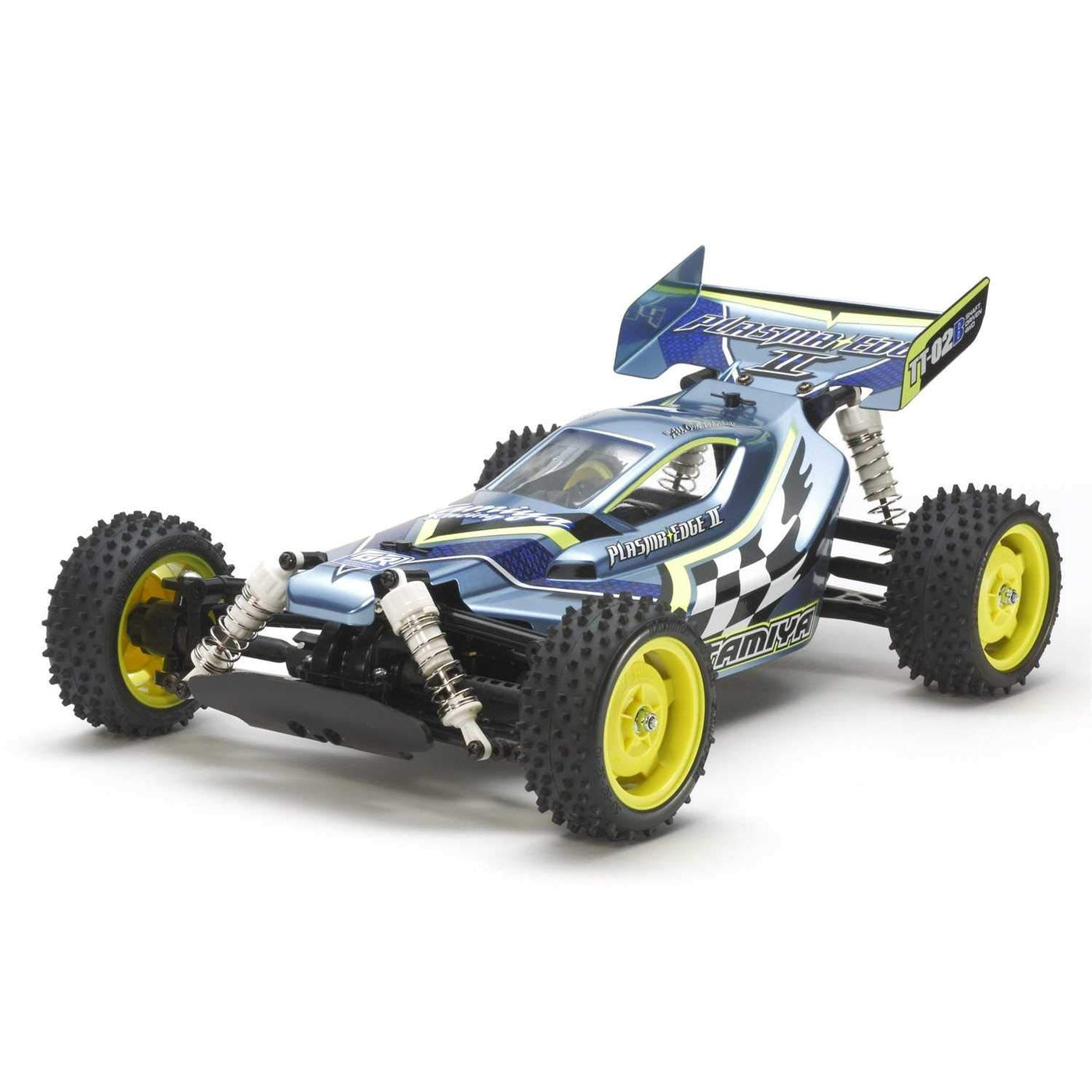 TAMIYA TAM58630 1:10 RC Plasma Edge II (TT-02B) - ferngesteuertes Auto/Fahrzeug - Off Road Race Buggy - RC Bausatz - Elektromotor - unlackiert - 58630