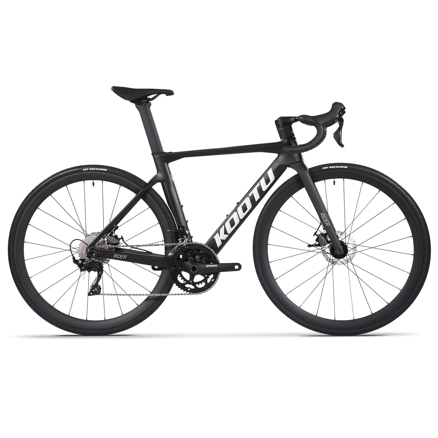 KOOTU Carbon Rennrad, T800 Leichtes Carbonfaser-Rahmen-Rennrad mit 105 R7000 22-Gang-Gruppenschaltung und mechanischer Scheibenbremse für Erwachsene.
