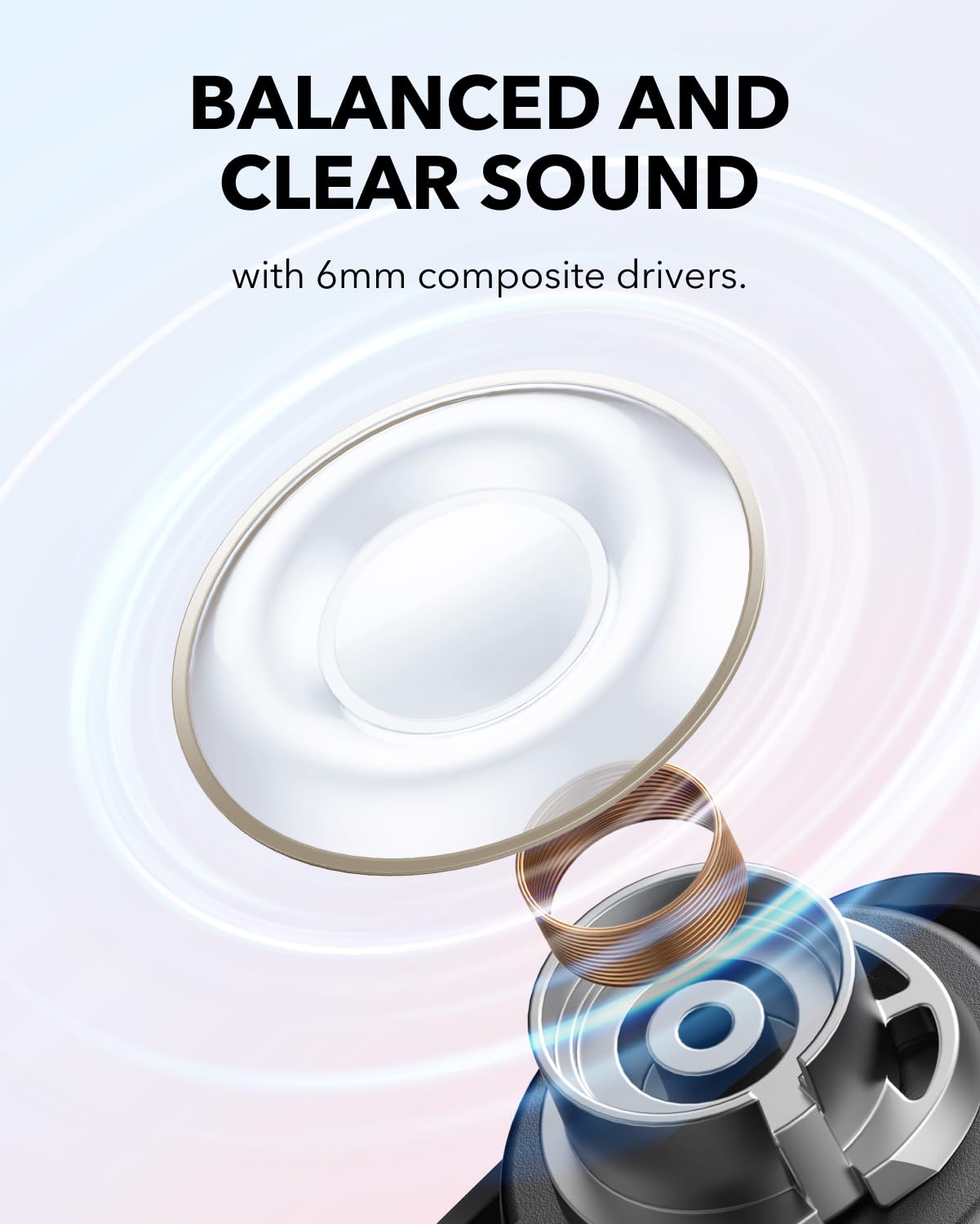 soundcore A30i von Anker, Kabellose Kopfhörer, Smartes Noise Cancelling, Ultra-Geräuschunterdrückung, Edles Lippenstift-Design, Leicht und bequem, Klarer Sound, 15h mit ANC, IP54, Bluetooth 5.4