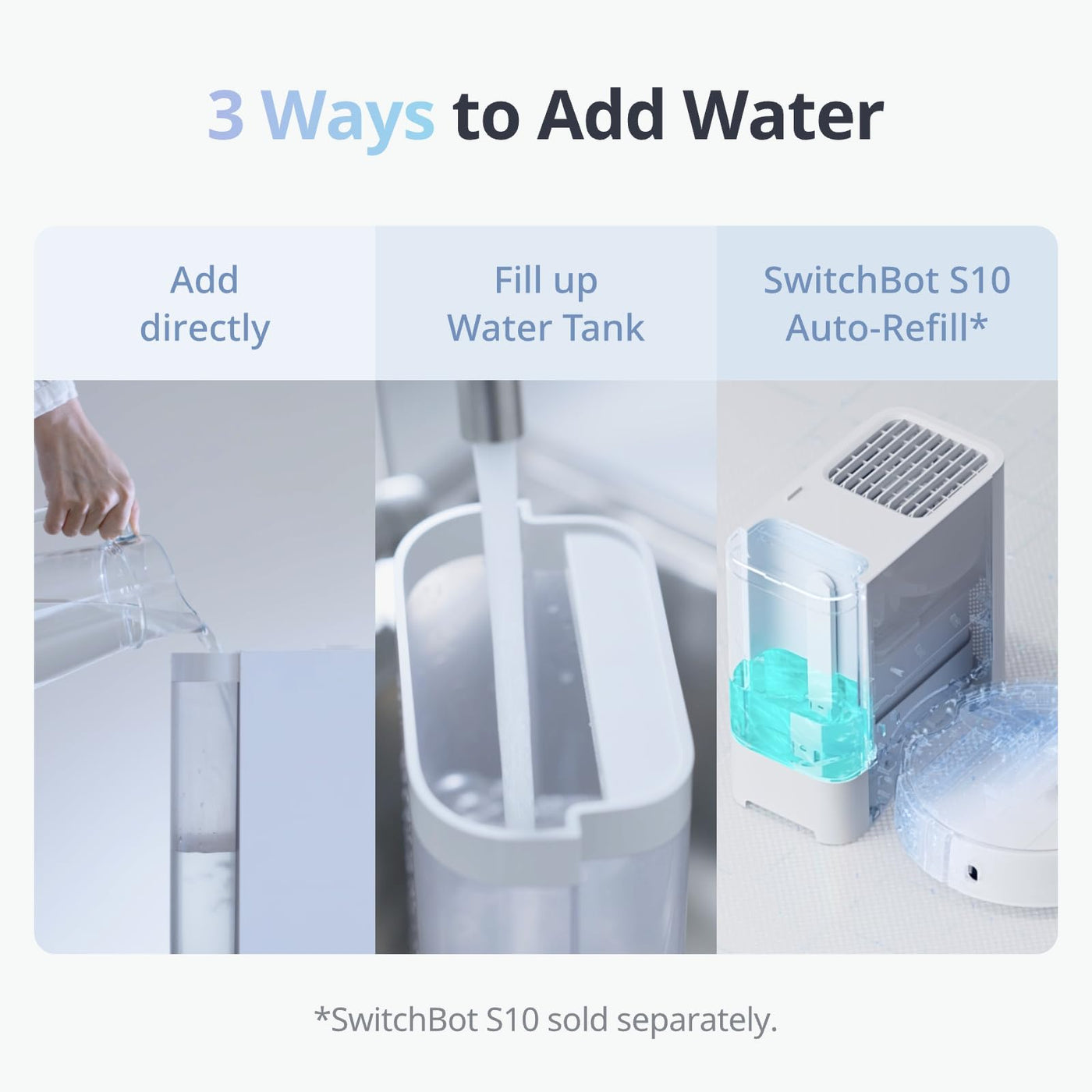 SwitchBot Luftbefeuchter, hygienische Kaltverdunstung, sehr leise 18 dB(Schneegeräusche) für Schlafzimmer mit Smart Feuchte APP & Sprachkontrolle, App-Alarm, 4,5 l-Tank, Unterstützt Alexa und Google