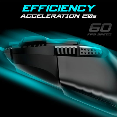 SPIRIT OF GAMER | Gaming Maus PC mit 12800 DPI | RGB Maus mit 8 Programmierbaren Tasten darunter 1 Rapid Fire | 13 Hintergrundbeleuchtungseffekte | Ergonomische Gaming Mouse mit Daumenauflage