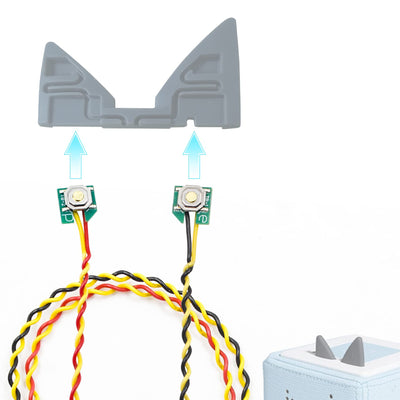 2 Stücke Ersatz Tasten Kabel mit Schraubendreher für Toniebox Lautstärkeregler Tasten Ohren (Nur Tasten Kabel), Mikrotaster Button Reparatur Zubehör Kompatible mit Toniebox Lautstärkeregler Tasten