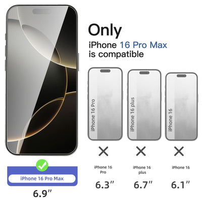 NEW'C 3 Stück, Panzer Schutz Glas für iPhone 16 Pro Max (6,9"), Frei von Kratzern, 9H Härte, HD Displayschutzfolie, 0.33mm Ultra-klar, Ultrabeständi