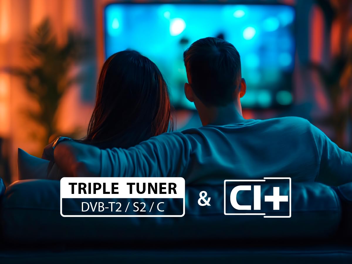 DYON Movie Smart 65 VX - 65 Zoll (164 cm) 4K UHD Smart TV mit Triple Tuner (DVB-C/-S2/-T2), App Store, Prime Video, Netflix, YouTube, DAZN, Disney+, waipu.tv, Hotelmodus