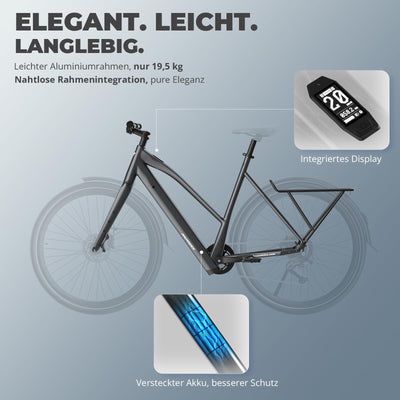 2025 Fafrees 700W E Bike für Erwachsene Akku 36V 10AH [ Offiziell ] Ebike Damen 250W, Elektrofahrrad Herren 25km/h, Elektrisch Fahrrad 100KM, Mountainbike MTB 150kg, Pedelec 700*42C, E Citybike 40N.m