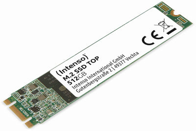 Intenso Interne M.2 SSD SATA III Top, 512GB, 550MB/Sekunde, Festkörper-Laufwerk