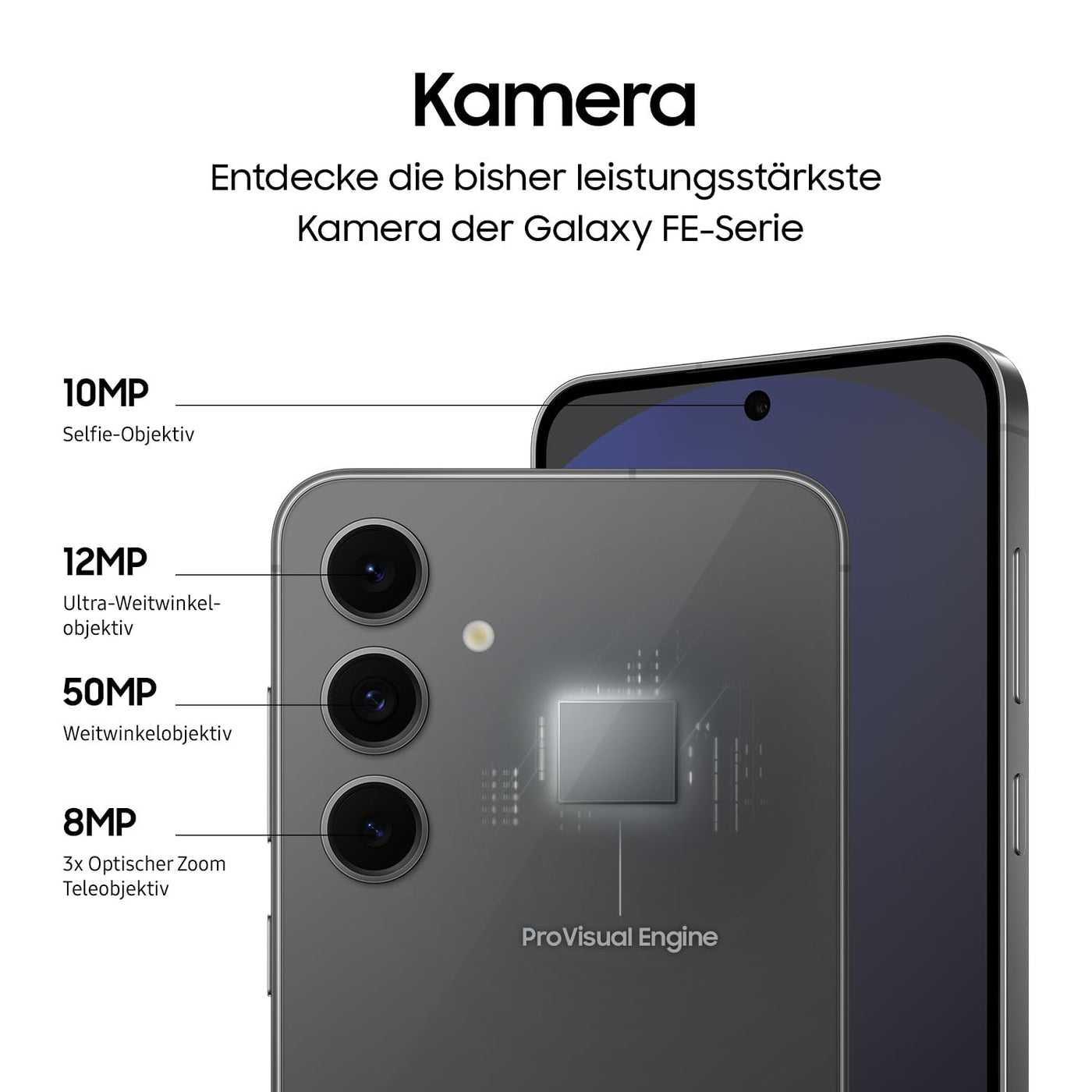 Samsung Galaxy S24 FE AI Smartphone ohne Vertrag, AI Handy mit Android, 8 GB RAM, 256 GB Speicher, 50-MP-Kamera, Lange Akkulaufzeit, Yellow, 36 Monate Herstellergarantie [Exklusiv bei Amazon]