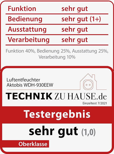 Aktobis Luftentfeuchter, Bautrockner WDH-930EEW (bis 40 L/T + Digital + WLAN)