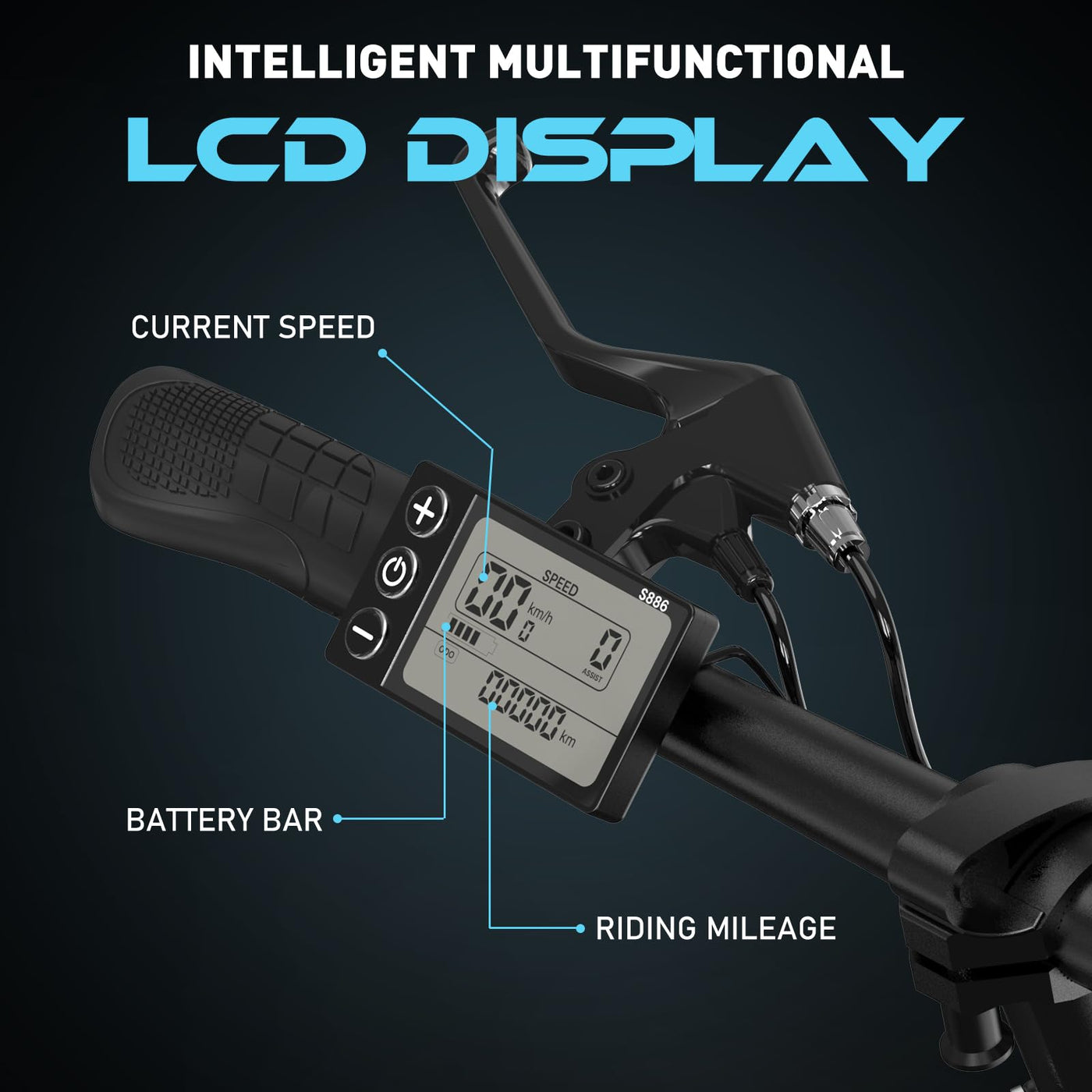 COLORWAY EBike, 20 Zoll Fat Reifen Klapp Elektrofahrrad, 250W Motor, 36V/15AH Batterie, Citybike, maximalen Reichweite von 45-100 Kilometern，7-Gang, mit Gepäckträgertasche., mit Scheibenbremsen.