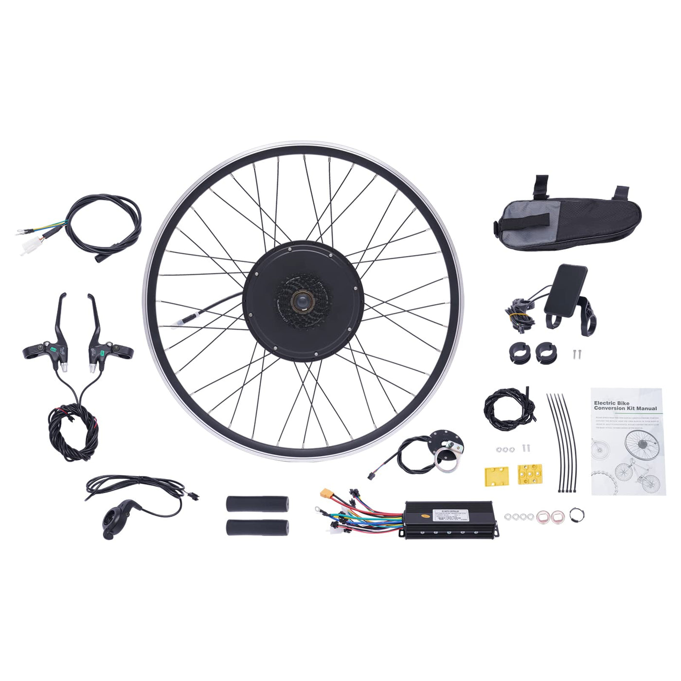 XUEMANSHOP Elektrofahrrad Umbausatz 48V 1000W, Ebike Kit mit Upgrade-Display 5 Gang Geschwindigkeitsanpassung für 28 Zoll 29 Zoll und 700C Hinterrad Vorderrad Fahrrads (hinterrad)