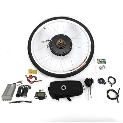 MINUS ONE Elektrisches 28” Fahrrad-Umbausatz E-Bike Conversion Kit Elektrofahrrad Kit Hinterrad Elektrofahrrad Motor Umbausatz (48V 1000W mit LCD)