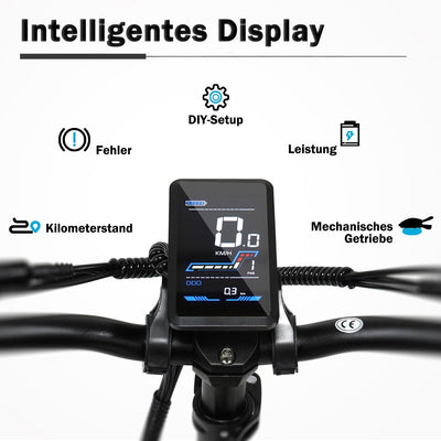 Klapprad E-Bike, E Bike Elektrofahrrad mit 48V/24Ah Samsung-Akku, Bis zu 140KM | Hinterradmotor 48V, 65N.m | Hydraulic Disc Brake | E Klapprad mit Rückspiegel & Korb, Elektrofahrrad für Herren Damen