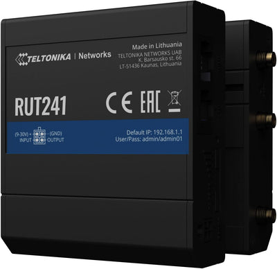 Teltonika RUT241 Industrial LTE WiFi Router, 4G-RUT241