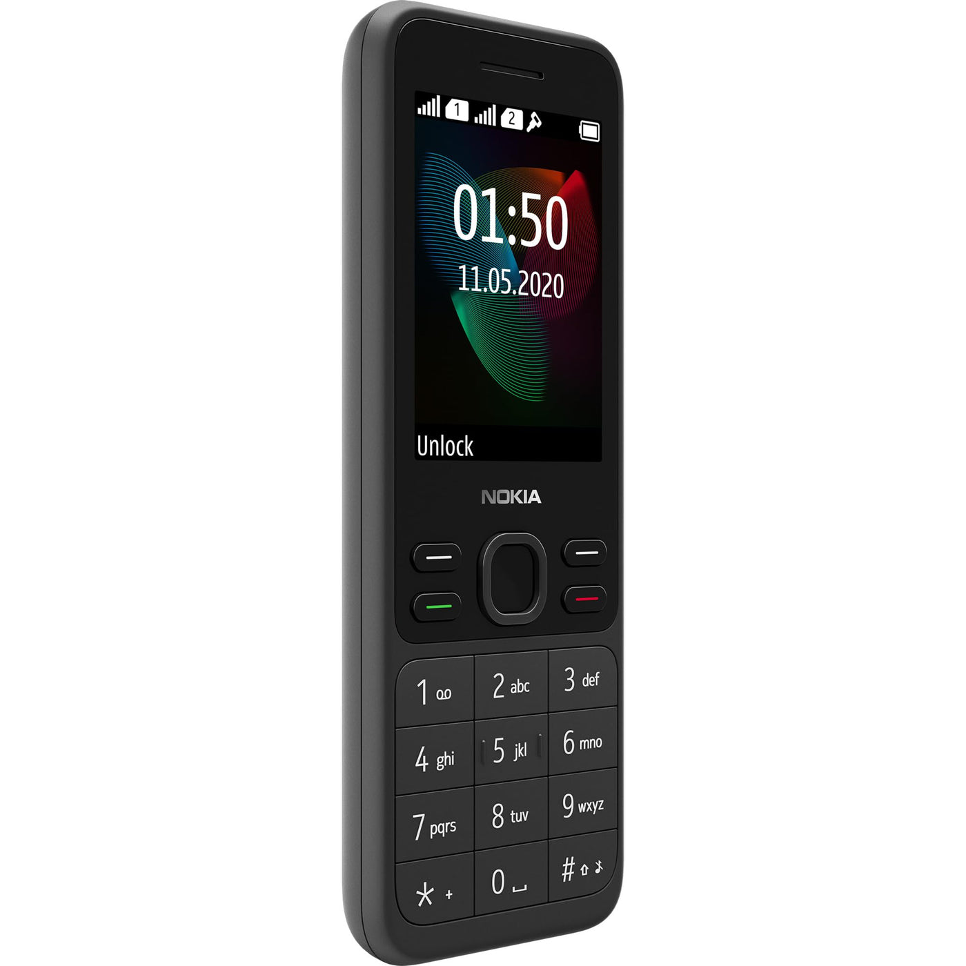 Nokia 150 Version 2020 Feature Phone (2,4 Zoll, 4 MB interner Speicher (erweiterbar auf bis zu 32 GB per MicroSD-Karte), 4 MB RAM, Dual SIM) schwarz