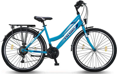 26 Zoll Fahrrad 21-Gang Schaltung mit Beleuchtung nach STVO Türkis Doppelrahmen