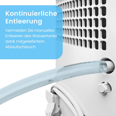 Pro Breeze Luftentfeuchter 12L in 24h Entfeuchtungsleistung - Raumgröße ca. 120m³ (~20 m²) - mit 3 Betriebsarten, Digitalanzeige, Ablaufschlauch, Timer - Gegen Feuchtigkeit, Schimmel Weiß