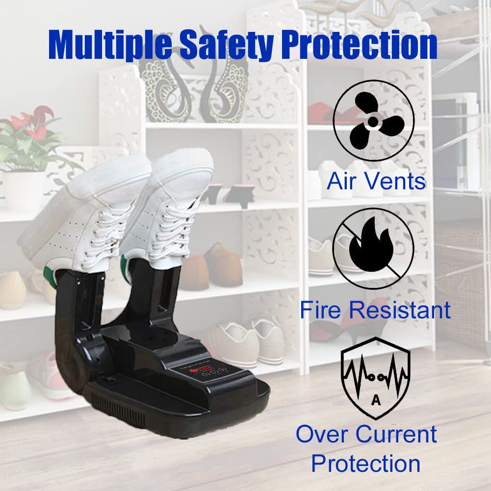 Schuhtrockner, Trockner, Handschuhtrockner, tragbares Rack, Timer, faltbares Design, schnell trocknend, für Schuhe, Handschuhe, Hüte, Socken, Trocknen von Schuhen und Schuhen