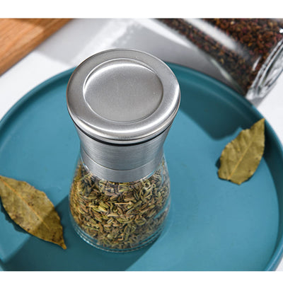 Salz und Pfeffermühle, Edelstahl Gewürzmühle mit einstellbarer keramischer Mühle, Chilli Mühle, Nachfüll Salzmühle