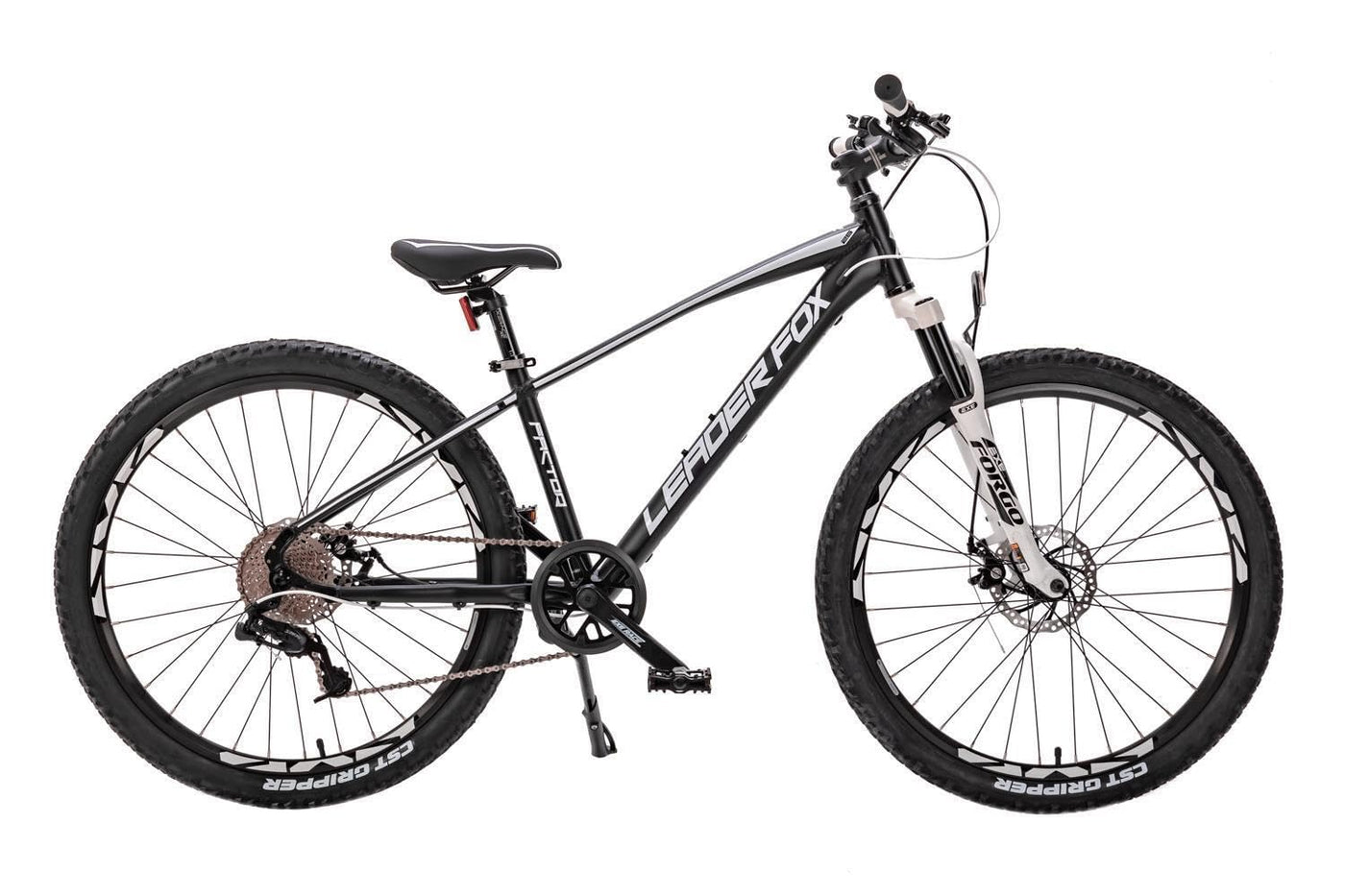 26 Zoll Alu Mountainbike Leader Fox Factor 8 Gang Scheibenbremsen Rh 36 cm schwarz Weiss
