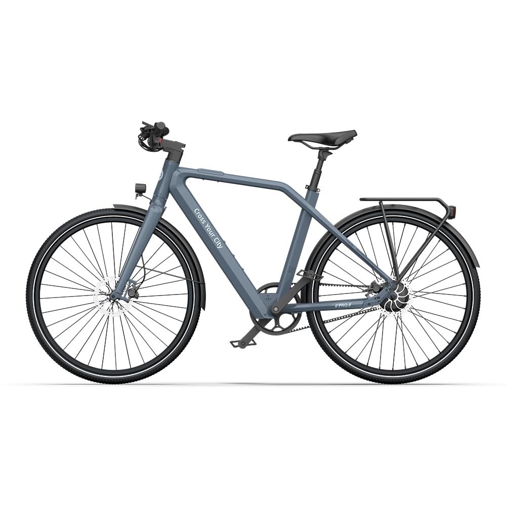 A Dece Oasis ADO e Bike Air30/Air30pro/Air30Ultra, 28 Zoll 700C, Elektrofahrrad,370,00 Wh Akku, ebike Damen/Herren, Riemenantrieb,ADO Smart APP,3,5-Zoll-IPS-Display (Air 30 Pro (2-Speed), Grau)