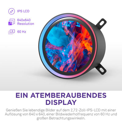 NZXT Kraken Elite 360 RGB - AIO CPU-Flüssigkeitskühler - 360-mm-Radiator - F360 RGB Core-Lüfter - Anpassbares 2,72"-IPS LCD - Turbine Pump - Intel LGA 1700, 1200/115X, 1851 - AMD AM5, AM4 - Schwarz