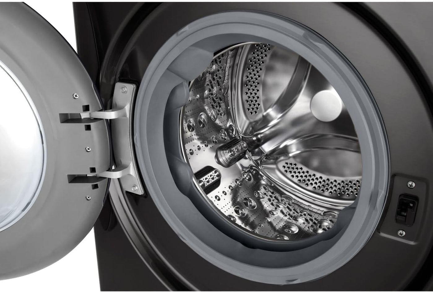 LG F4WR703YB Frontlader-Waschmaschine 13 kg, Klasse A -20%, 1.400 U./Min., 61.5x60x85 cm, TurboWash 360 in 39 Minuten, Allergy Care, Steam, Wi-Fi, Digitales Touchdisplay, Platinum Black