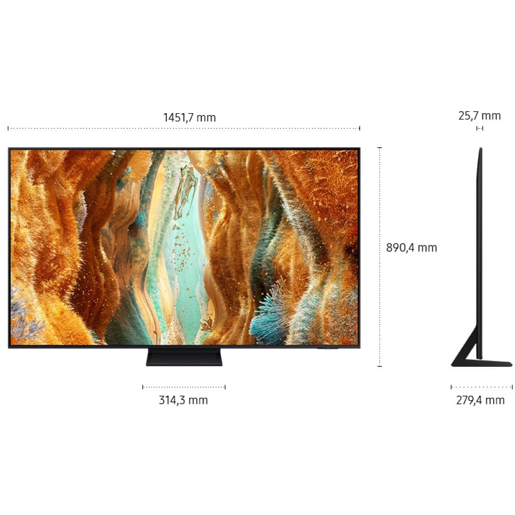 Samsung Neo QLED 4K QN70F 65 Zoll (163 cm) Mini LED Fernseher, NQ4 AI Gen2 Prozessor, Quantum Matrix Technology Slim, Motion Xcelerator 144Hz, AirSlim Design, Samsung Vision AI Smart TV