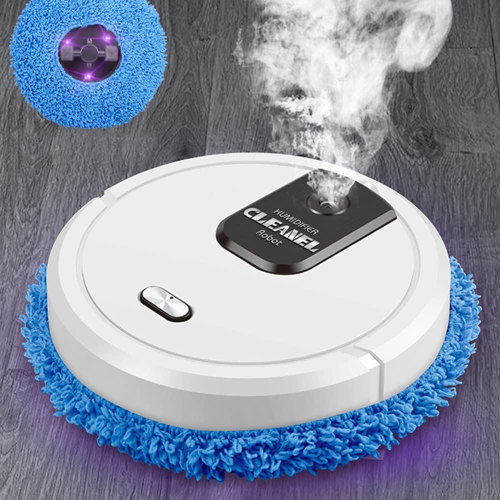 Trocken und Nass Kehrmaschine Wischen Roboter Smart Home Mit Mopp Inteligente Roboter Für Boden Wäscher Waschmaschine USB Charging 90 minutes Life time (Schwarz)