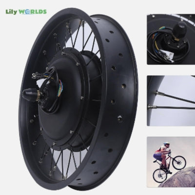 Konfiur 48V 1000W Elektrofahrräder Hub Motor, 20 Zoll Fahrrad Motor Bausatz E-Bike Umbausatz E-Bike Conversion Kit Schwarz mit LCD Display und Hinterradantrieb