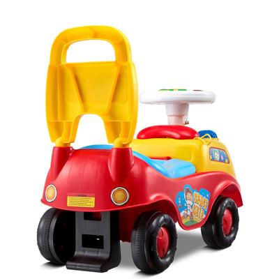 VEVOR Rutschauto, 51 x 25 x 45 cm Rutscher Kinderfahrzeug für Kleinkinder von 1 bis 3 Jahren, Kinderauto mit Musiklenkrad, Hupe und Stauraum unter dem Sitz, Lauflernhilfe zum Sitzen und Stehen