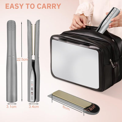 Alaoo Glätteisen Haarglätter,Verbesserte Version Ceramic Straight für Glatte & Glänzende Haare,Haarglätter Glätteisen Professioneller,2 in 1 Glätteisen Ideal Zum Glätten & Stylen von Locken und Wellen