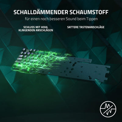 Razer Huntsman V2 Tenkeyless (Red Switch) - Optische Gaming-Tastatur ohne Ziffernblock (Lineare Optische Switches, Doubleshot PBT-Tastenkappen, Handballenauflage) QWERTZ DE-Layout | Schwarz