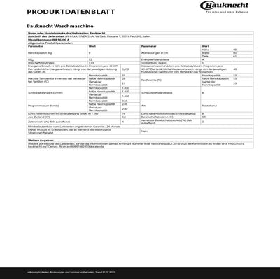 Bauknecht W8 S6300 A Waschmaschine Frontlader / 8kg / EEK A/Kurz 30 / Kurz 45 / Kraftvolle Fleckenentfernung/Anti-Allergie-Programm/Wolleprogramm/Schwarz/Langlebiger Inverter-Motor