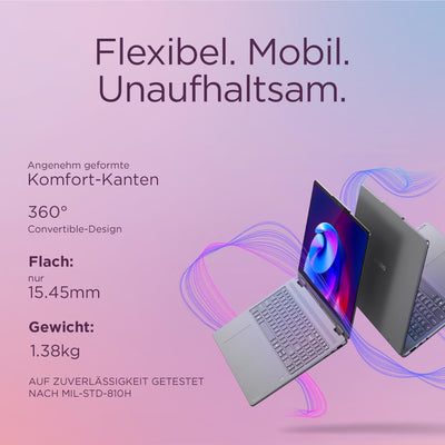 Lenovo Yoga 7i 2-in-1 AI Laptop | Copilot+ PC | 14" 2.8K OLED | Intel Core Ultra 7 | 16GB RAM | 512GB SSD | Intel Arc Grafik | Win11 | QWERTZ | inkl. Yoga Pen | 3 Jahre Garantie Exklusiv bei Amazon