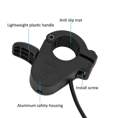 Dioche Daumengas Elektroroller, Elektrisches Fahrrad Daumengashebel Fahrrad 300X Geschwindigkeitsregler Beschleuniger Umbauteil mit wasserdichtem Anschluss