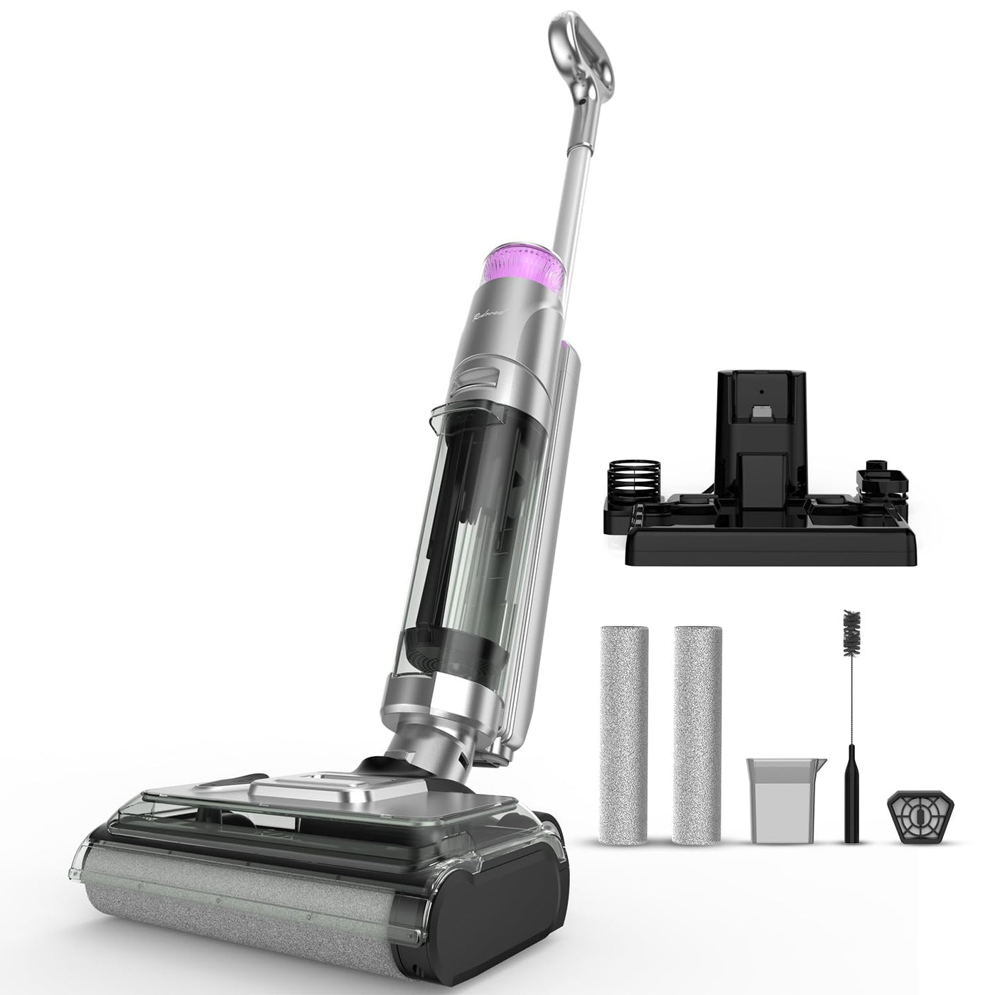 Redkey W13 Nass Trockensauger kabellos, Kantenreinigungsbürste, akku Nass Trocken Staubsauger, Selbstreinigung & Selbsttrocknend, 17500Pa, 45min Laufzeit 900ml Wassertank für Hartböden, Tierhaare