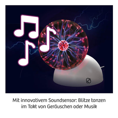 KOSMOS 676896 Plasma Planet, 12 cm Plasmakugel mit Sound-Sensor, Experimentierkasten für Kinder ab 8 Jahre zum Thema Physik