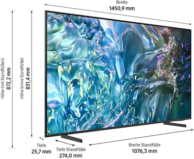 Samsung QLED 4K Q60D 43 Zoll Fernseher (QE43Q60D, 2024 Modell), Quantum-Dot-Technologie, Quantum HDR, AirSlim Design - Smart TV [2024]