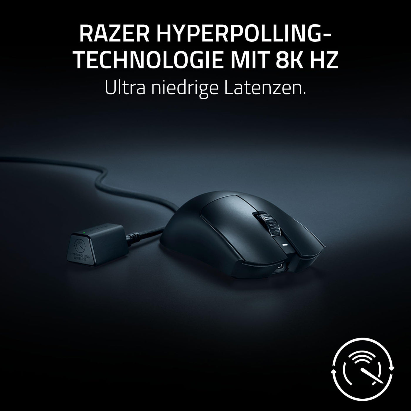 Razer Viper V3 Pro - Ultraleichte kabellose Esports Gaming-Maus (8k Hz HyperPolling, 54g leichtes Design, Focus Pro Sensor 35K DPI, HyperSpeed Wireless, 95 Stunden Akkulaufzeit) Schwarz