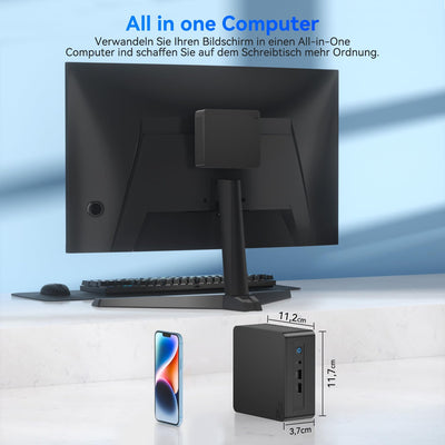 Intel/Asus NUC 13 Pro Mini PC Core i5-1340P |12 Kerne 16 Threads NUC13ANHi5 Mini Desktop Computer| 16GB RAM 1TB SSD| Windows 11 Pro Desktop Computer| 4K/8K UHD| HDMI| 2 x Thunderbolt 4| WiFi 6E| BT5,