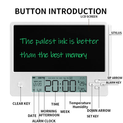 Maizoon Elektronischer Kalender mit LCD-Großschreibtablett, Lademodell, Digitaluhr, Datumsanzeige, multifunktionales Wordpad, ideal für Studenten, Zuhause, Büro, Arbeit