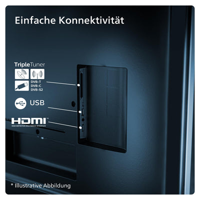 Philips 40PFS6009 FHD LED Smart TV - 40-Zoll Display mit Pixel-präziser, HD Titan OS Plattform und Dolby Digital - Funktioniert mit Alexa und Google Sprachassistent – Matt Schwarzer