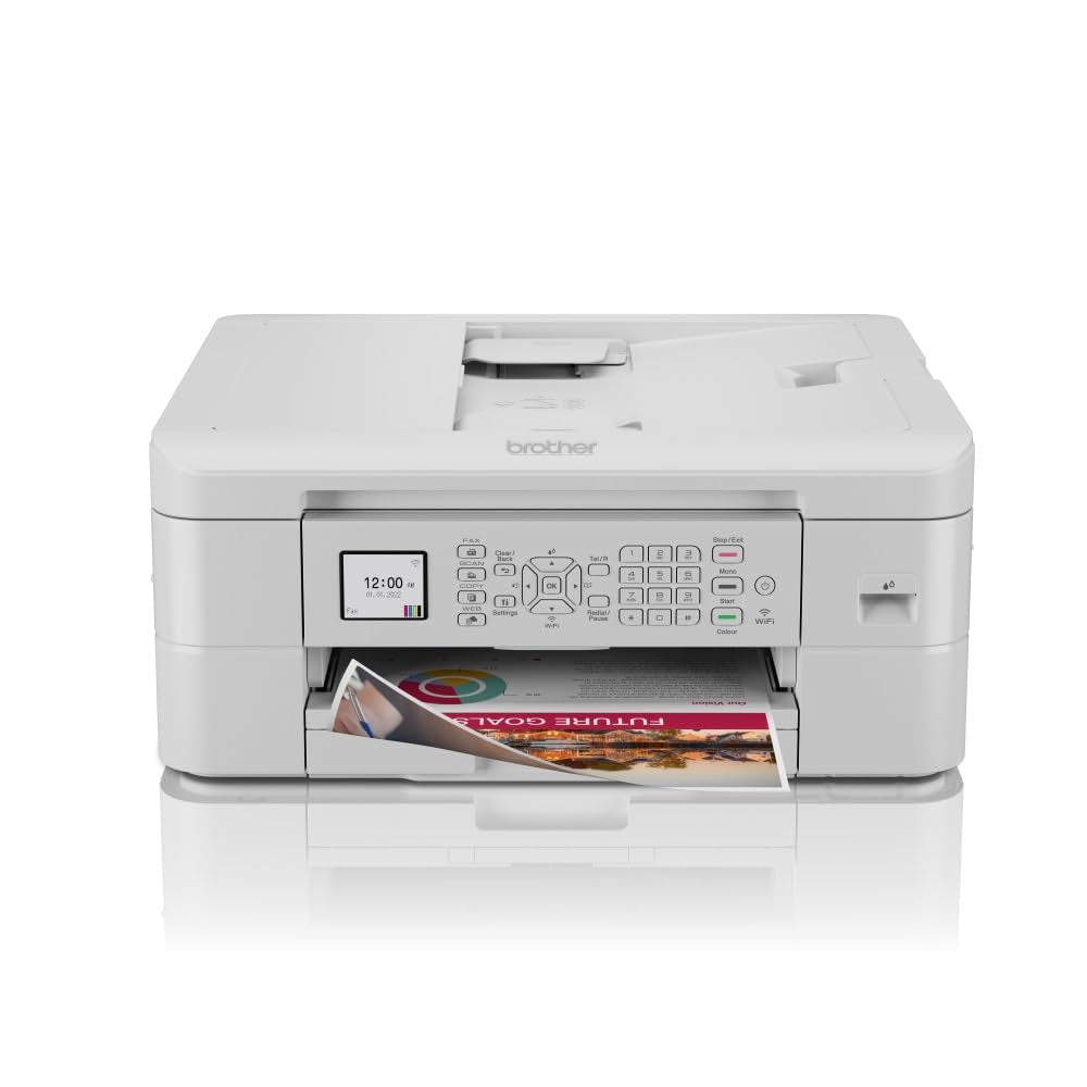 Brother MFC-J1010DW 4-in-1 Farbtintenstrahl-Multifunktionsgerät (Drucker, Scanner, Kopierer, Fax) Weiss 400 x 172 x 343 mm