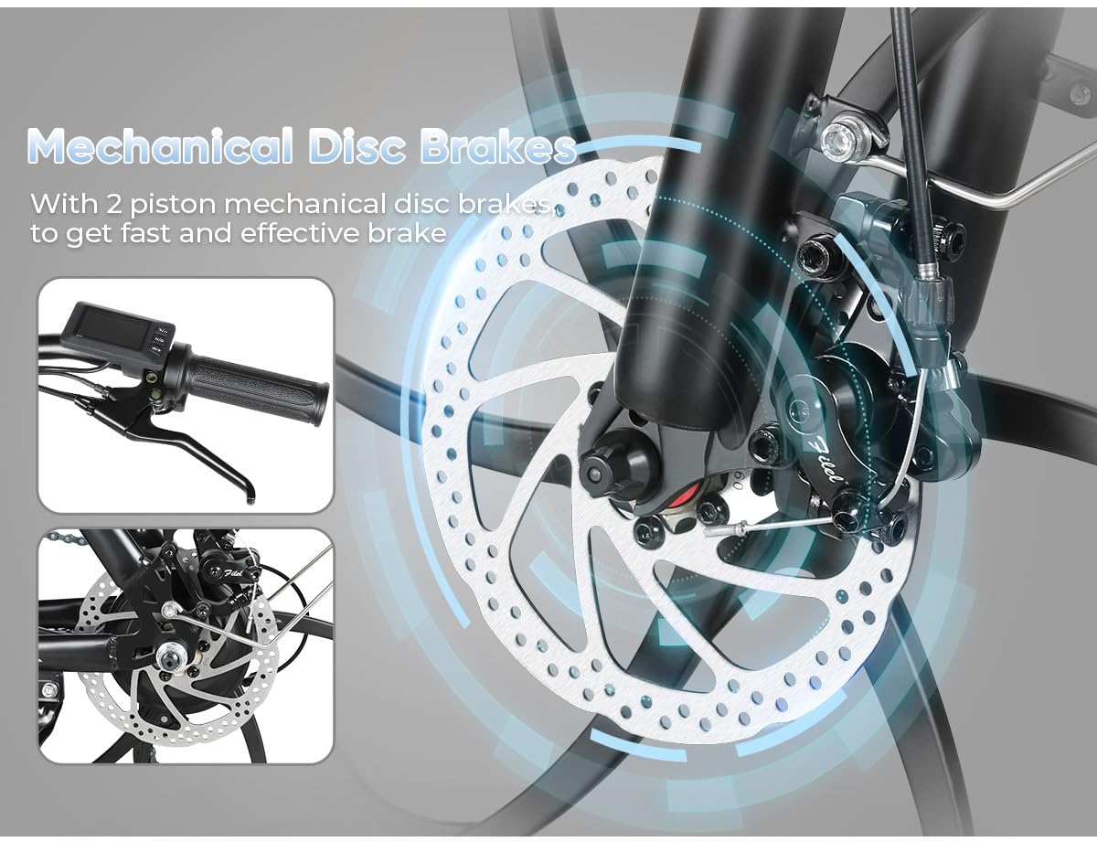 SAMEBIKE E Bike Elektrofahrrad E-Bike Klapprad 20" E-Fahrrad klapprad,432WH Lithium-Akku,für Lange Reichweite bis 60-110km, Falt-Elektrofahrräder für Herren Damen mit 7 Gängen (CY20)