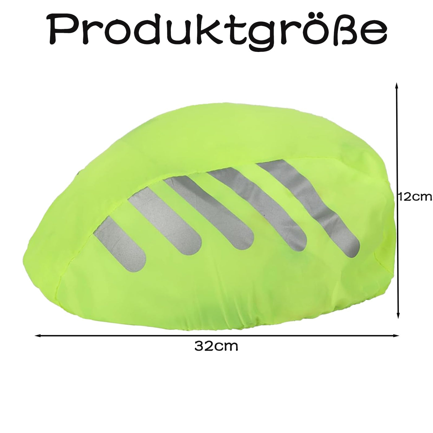 ARROMI 2 Stück Fahrradhelm Regenschutz, Rucksack Regenschutz, atmungsaktiver und wasserfester Helmüberzug, für Wandern, Camping, Radfahren, Step by Step Regenschutz(Fluoreszierendes Grün)